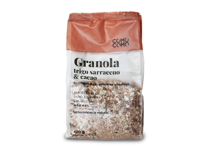 Granola de sarraceno y cacao