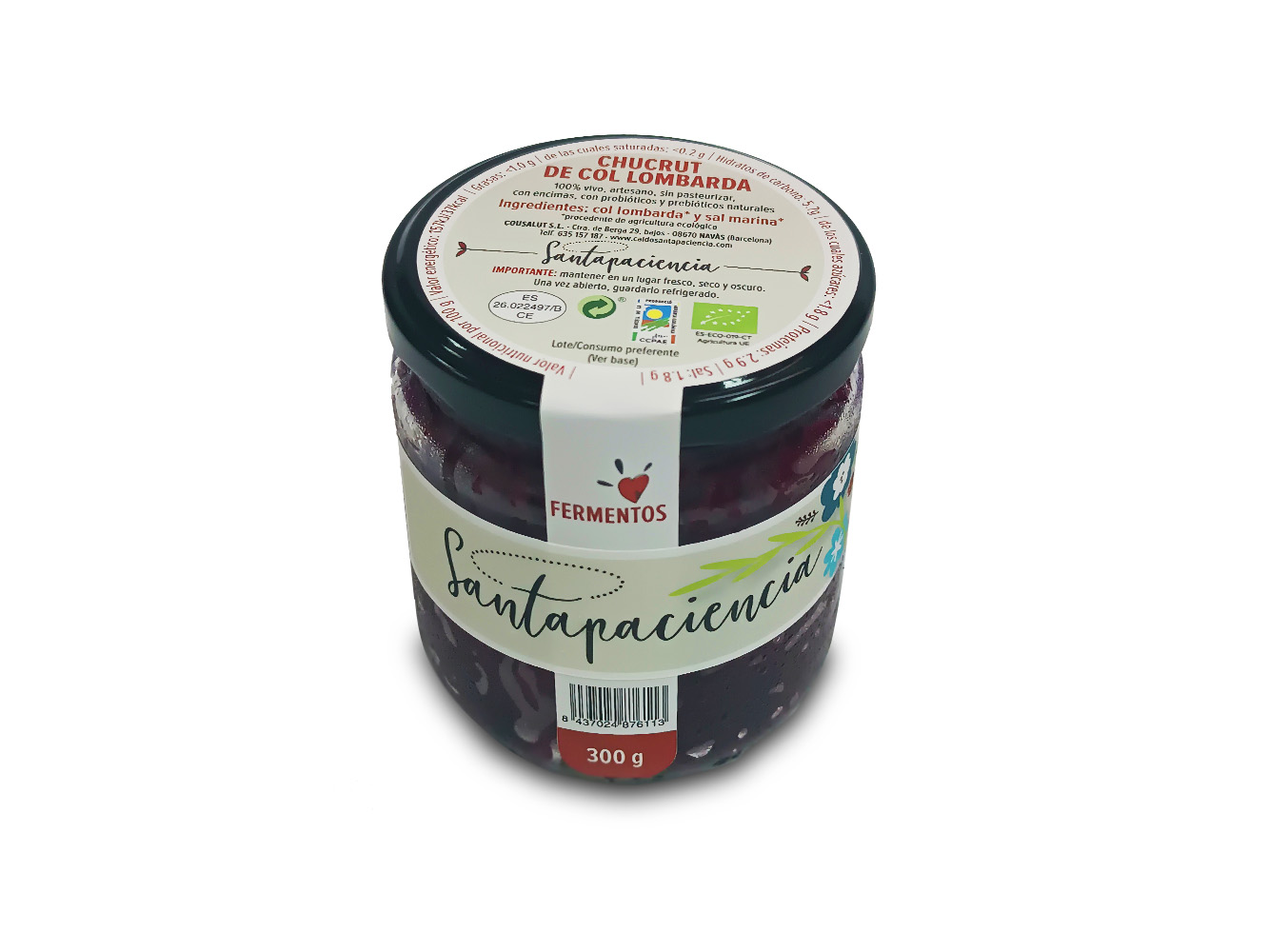Chucrut de lombarda eco sin pasteurizar