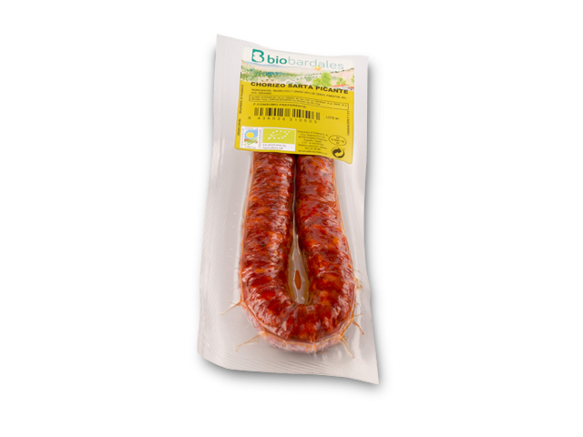 Chorizo ecológico en sarta picante